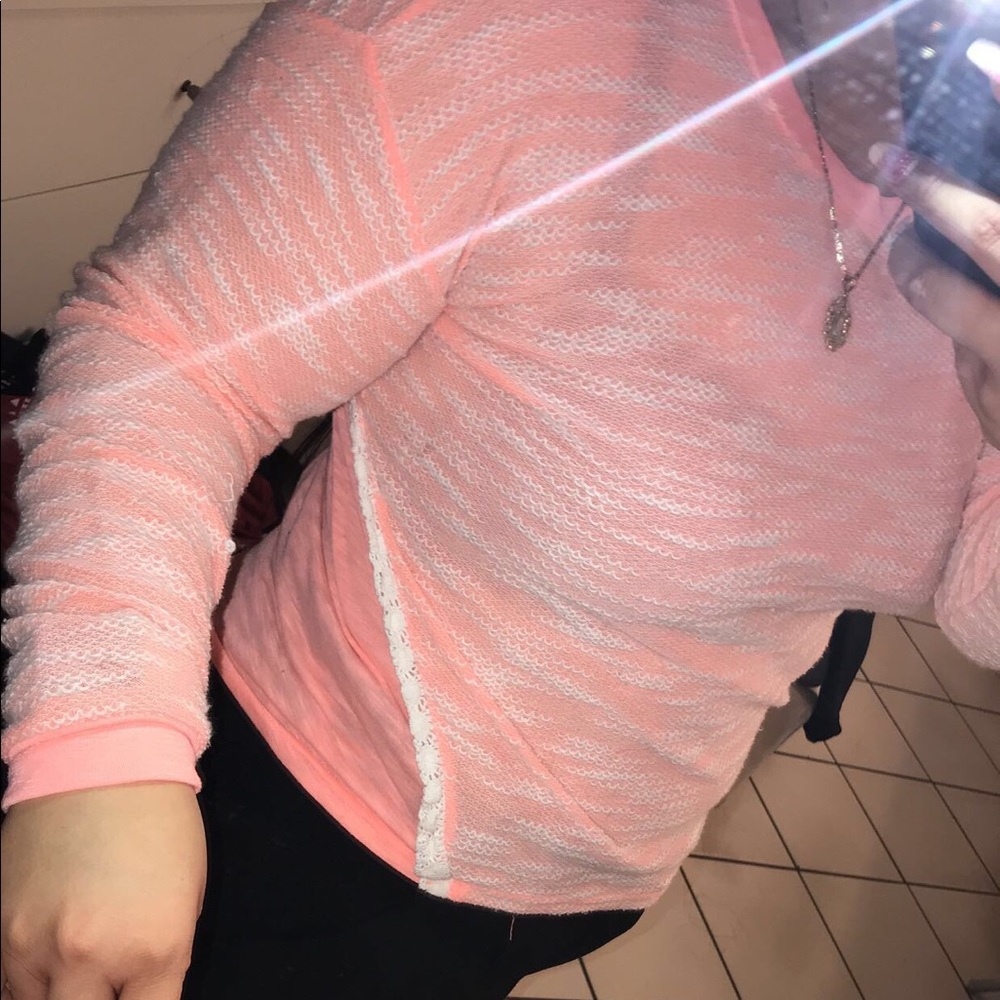 Coral long sleeve shirt